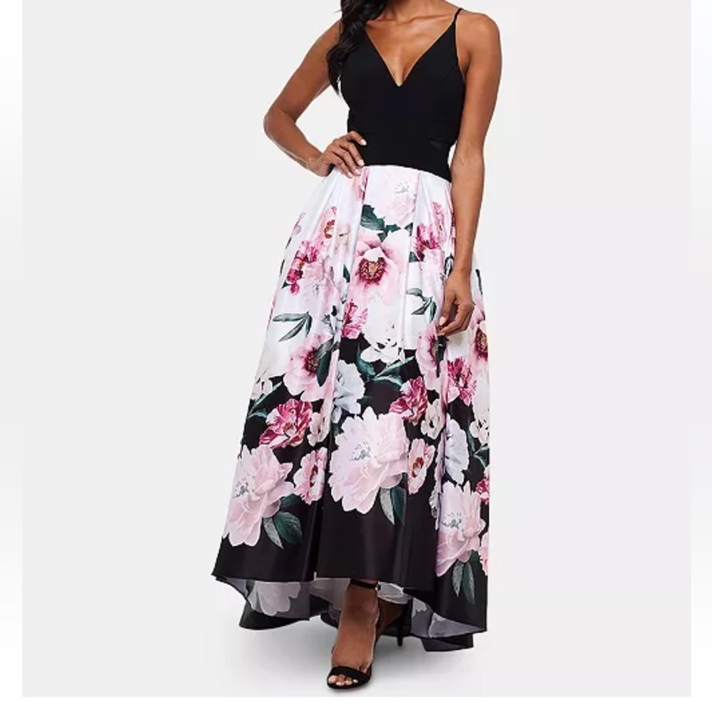 Xscape Formal Floral Skirt Dress Gown  NWT Size 6